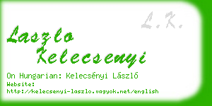 laszlo kelecsenyi business card