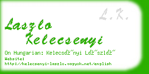 laszlo kelecsenyi business card